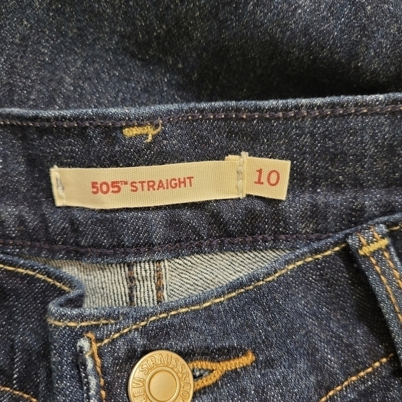 Levi's 505 high rise straight leg pants in medium wash - Picture 6 of 10